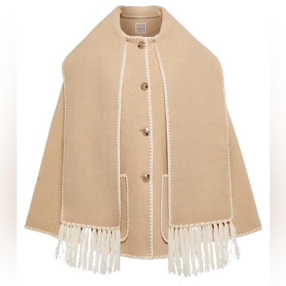 ❌SOLD❌ TOTEME
Draped fringed wool-blend jacket 32 - Picture 3 of 14
